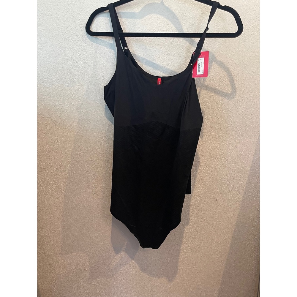 Spanx Thinstincts 2.0 Cami Thong Bodysuit Very Black 10355R Mens 3X/3XL/3T NWT